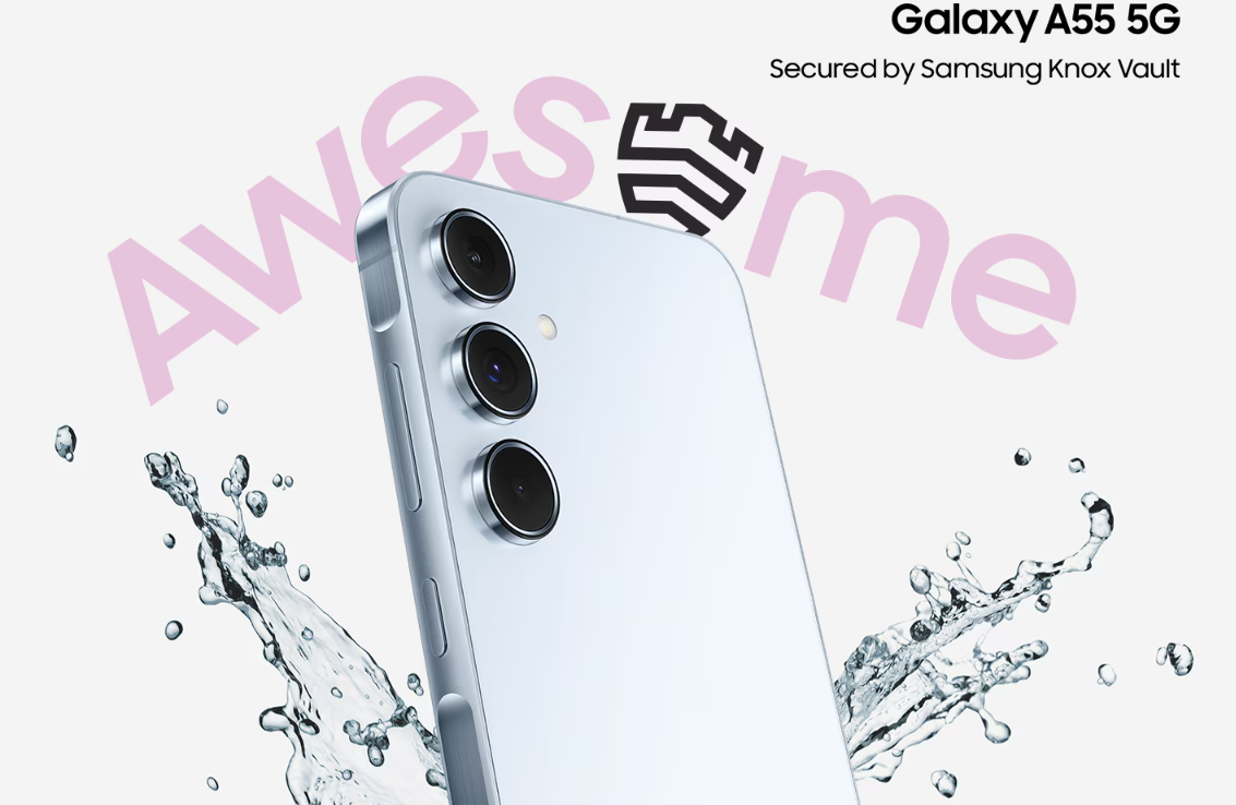Samsung Galaxy A55 5G  ได้รับมาตรฐาน IPX4/IP67