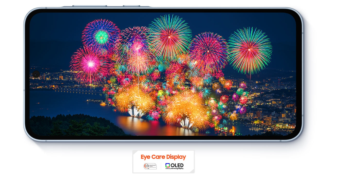 Samsung Galaxy A55 5G การแสดงผล FHD+ Super AMOLED ขนาด 6.6 นิ้ว
